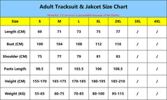Size Chart Tracksuit