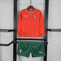 Portugal 2025/26 Home Long Sleeves Kids Kit