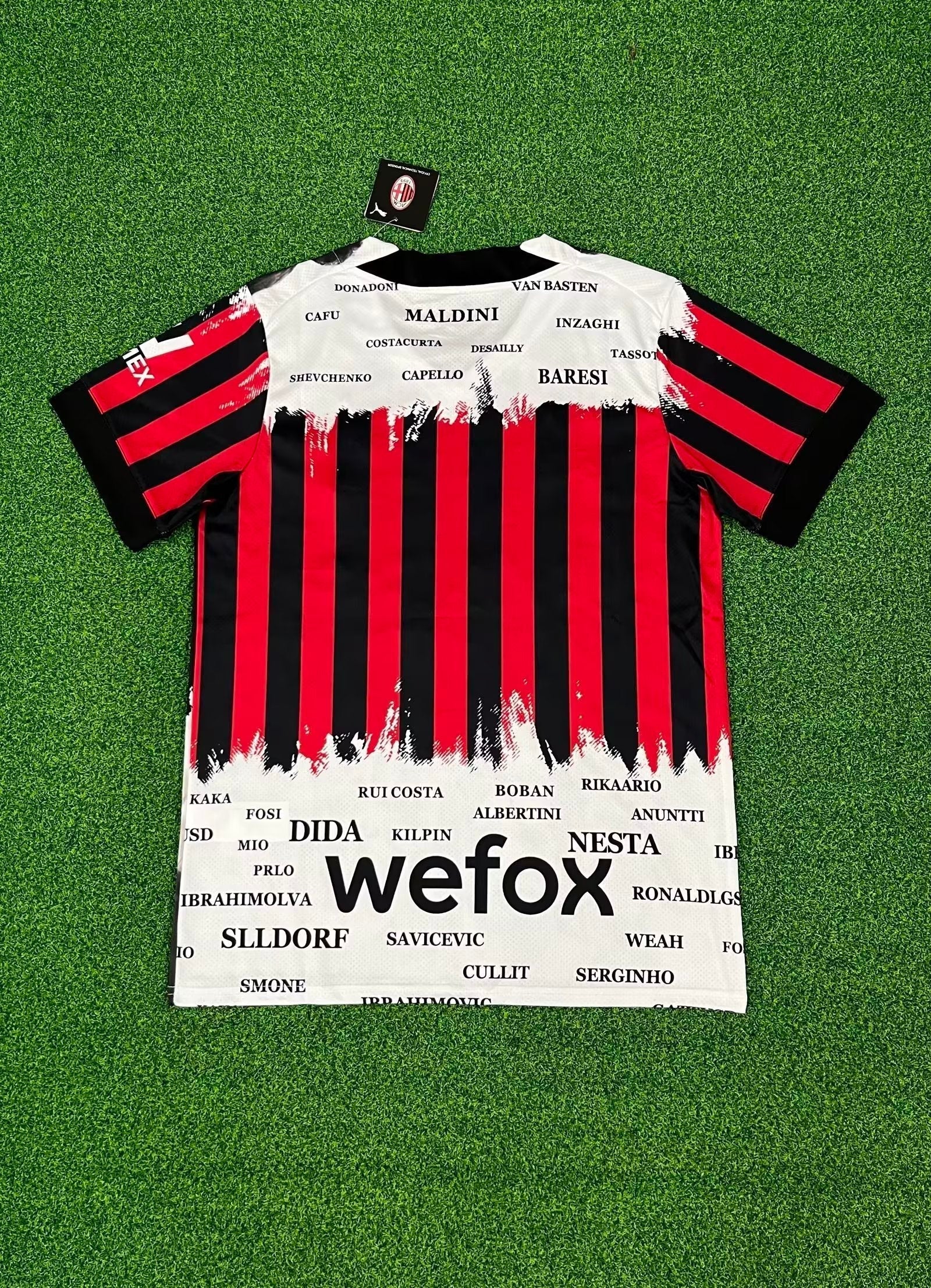 Ac Milan retro players jersey edition