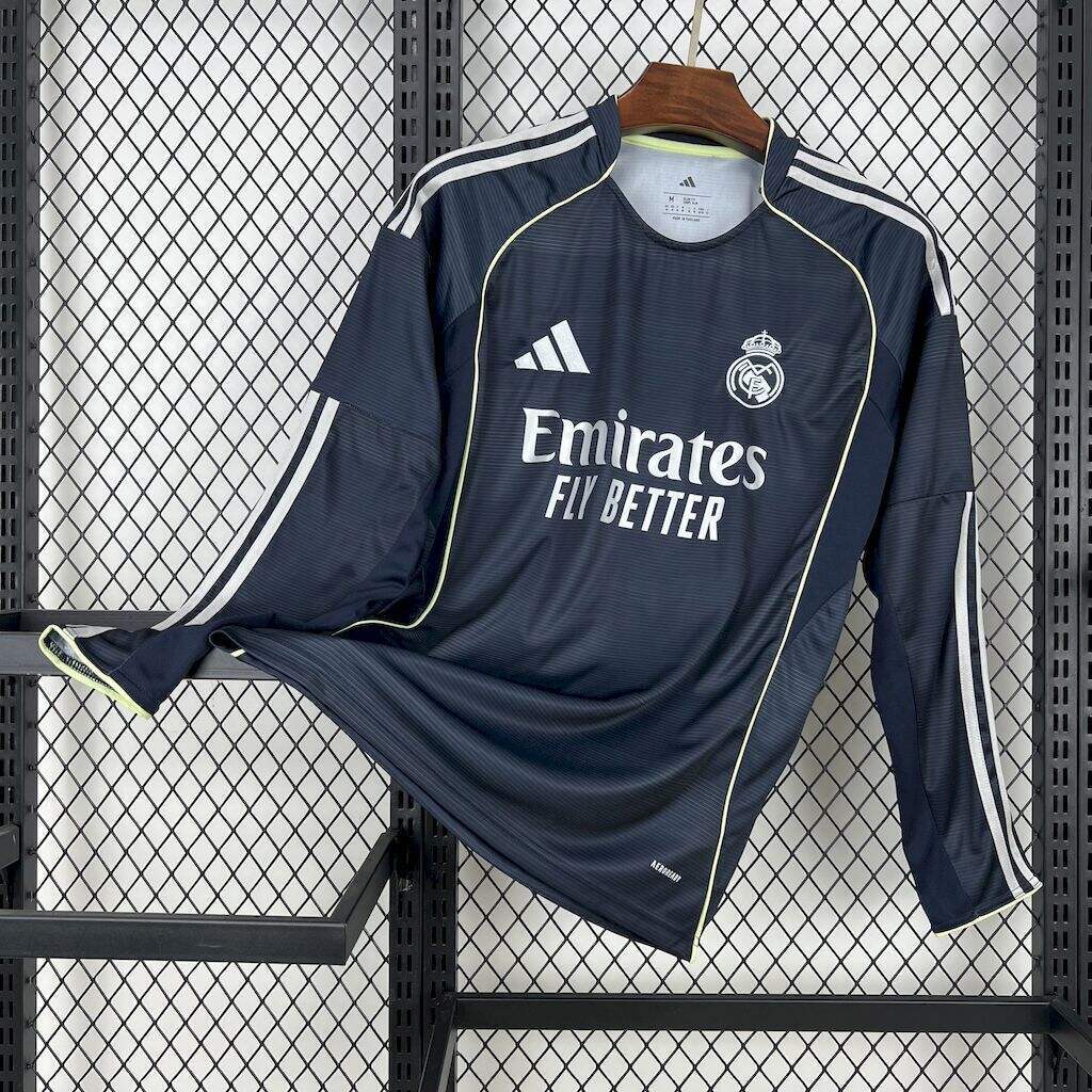 25-26 Real Madrid  Away Long Sleeves Jersey